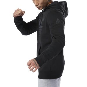 Reebok UFC Fan Gear Kapuzenpullover Herren - Schwarz - DE 653-UEC